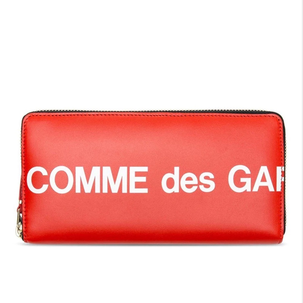 COMME DES GARCONS SA0110 HUGE LOGO LEATHER WALLET - RED